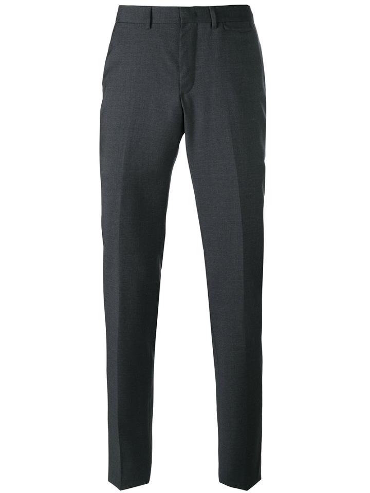 Z Zegna Tapered Trousers, Men's, Size: 50, Grey, Wool/acetate/viscose