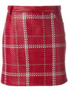 Magda Butrym - New Castle Mini Skirt - Women - Calf Leather/spandex/elastane - 36, Red, Calf Leather/spandex/elastane