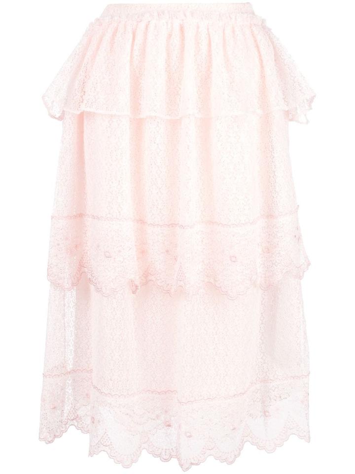 Simone Rocha Frill Tiered Skirt - Pink