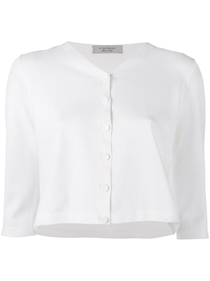 D.exterior Cropped Cardigan - White