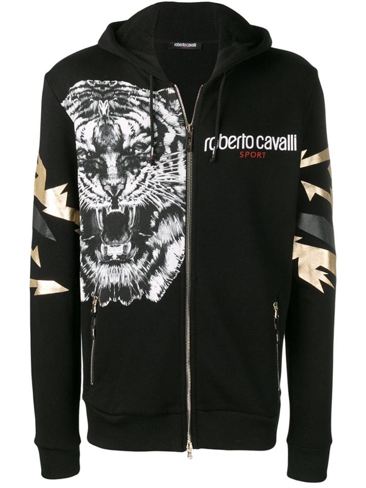 Roberto Cavalli Tiger Print Jacket - Black