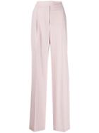 Alberta Ferretti High-rise Wide-leg Trousers - Pink