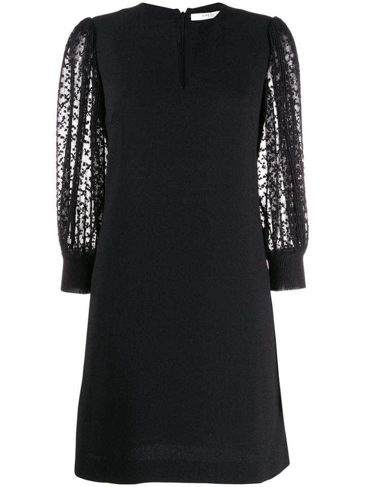 Givenchy V-neck Shift Dress - Black