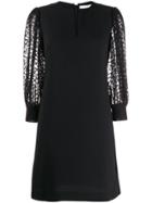 Givenchy V-neck Shift Dress - Black