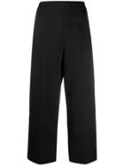 Semicouture High-waist Cropped Trousers - Black