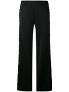 Versus - Wide-leg Trousers - Women - Cotton/polyamide - 38, Black, Cotton/polyamide