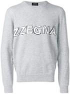Z Zegna Knitted Logo Sweater - Grey
