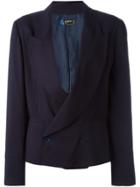 Claude Montana Vintage Double Breasted Blazer - Blue