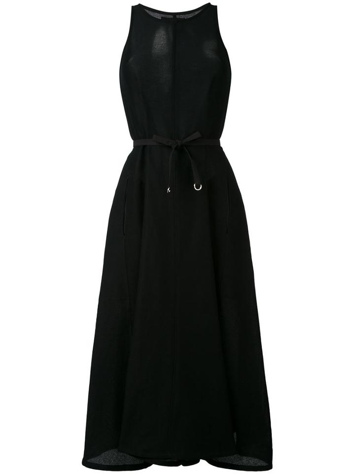 Lemaire - Tie Waist Dress - Women - Cotton - M, Black, Cotton