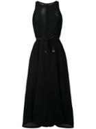Lemaire - Tie Waist Dress - Women - Cotton - M, Black, Cotton