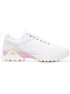 Roa White Oblique Rippy Suede Sneakers