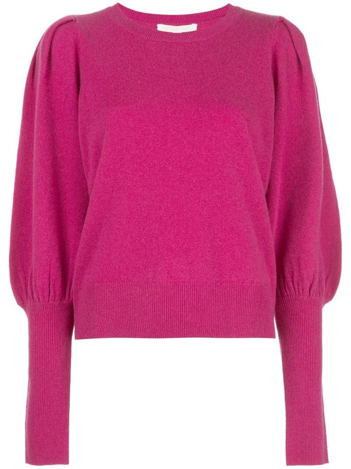 Jonathan Simkhai Cashmere Puff Sleeve Jumper - Pink