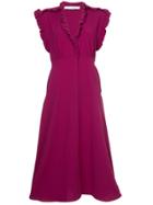 Iro Ruffled Trim Dress - Purple