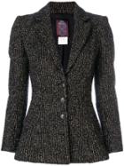 John Galliano Pre-owned Metallic Striped Blazer - Black
