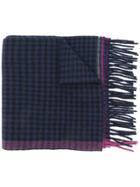 Ps By Paul Smith Check Print Scarf - Blue