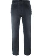 Mm6 Maison Margiela Frayed Edge Cropped Jeans, Women's, Size: 44, Grey, Cotton/polyester/spandex/elastane