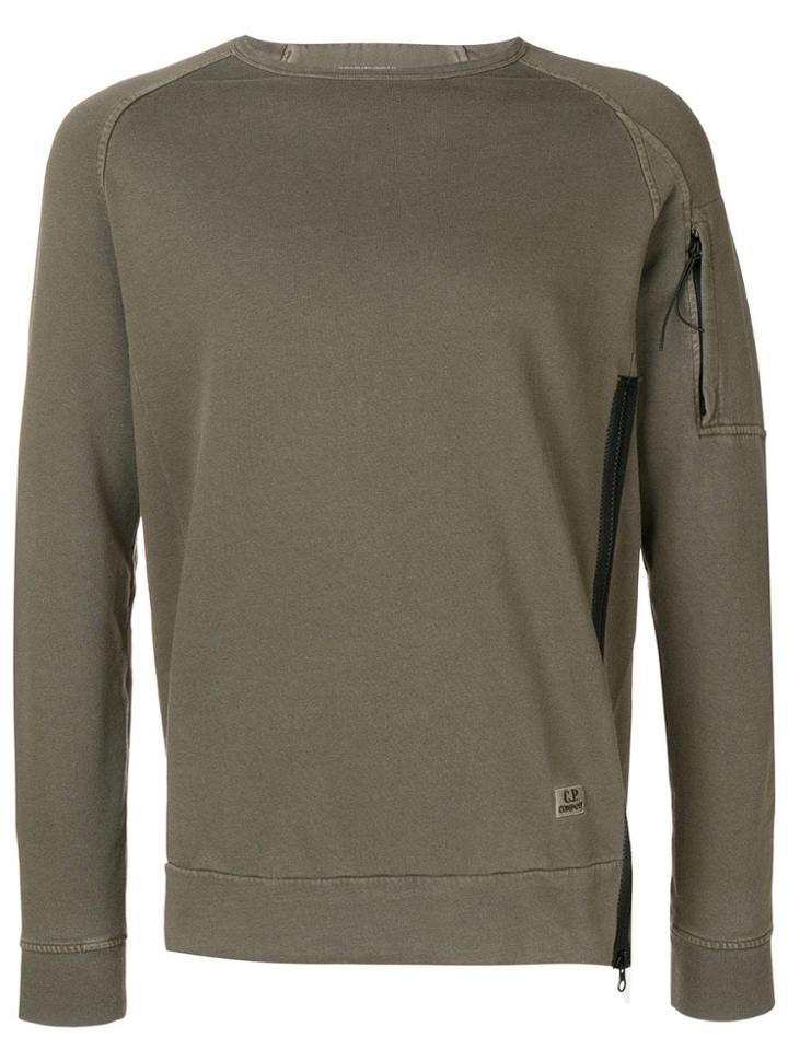 Cp Company Side Zip Sweatshirt - Green