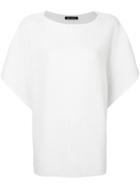 Iris Von Arnim Wide Sleeved Ribbed Top - White