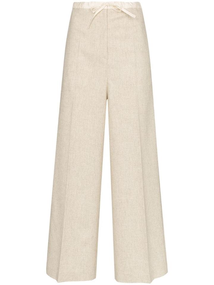 Jil Sander Drawstring Wide-leg Trousers - Neutrals