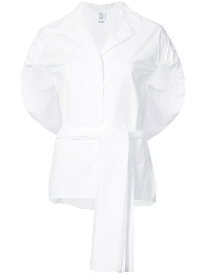 Rosie Assoulin Classic Wrap Blouse - White