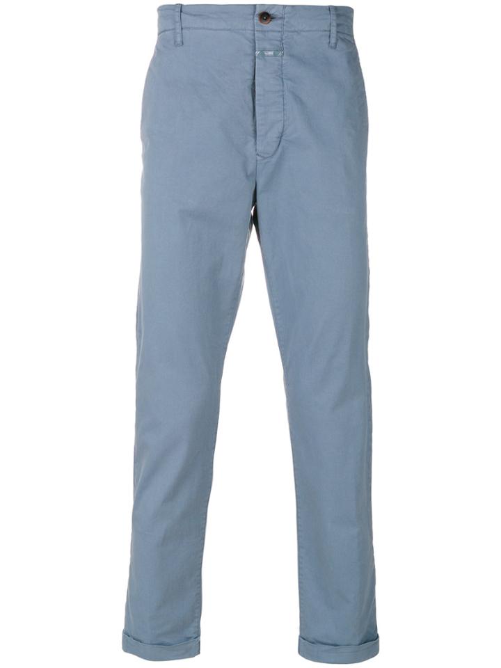 Closed Stretch Chinos - Blue