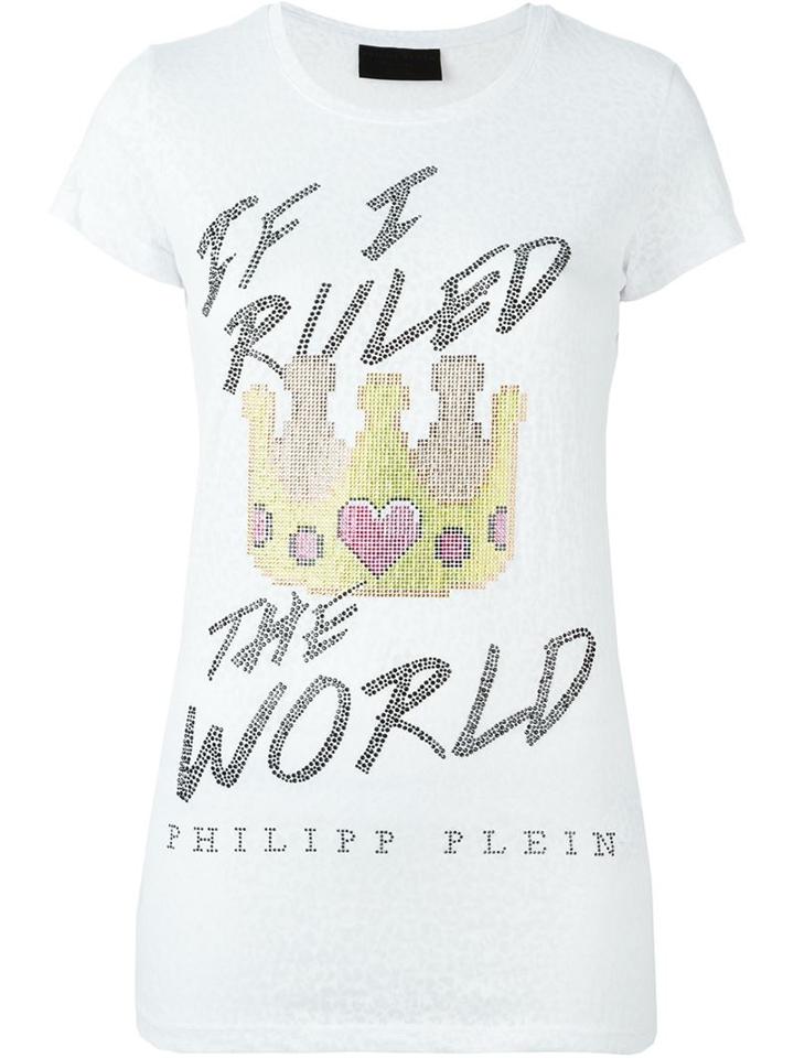 Philipp Plein The World T-shirt, Women's, Size: M, White, Cotton/polyester