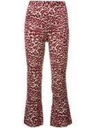 Piamita Printed Cropped Trousers, Women's, Size: Xs, Red, Silk/spandex/elastane
