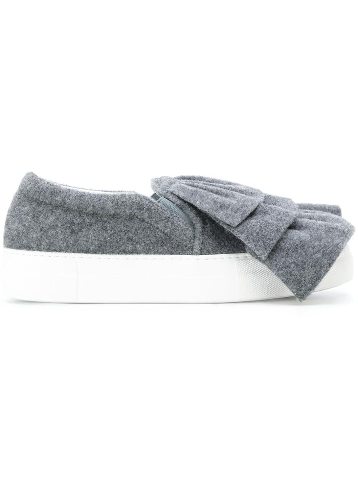 Joshua Sanders Ruched Slip-on Sneakers - Grey