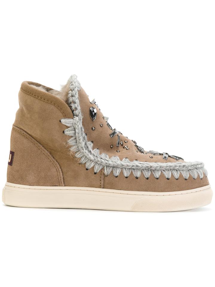 Mou Embellished Eskimo Boots - Brown