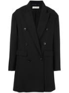 Veronique Branquinho Double Breasted Coat, Women's, Size: 40, Black, Mohair/virgin Wool