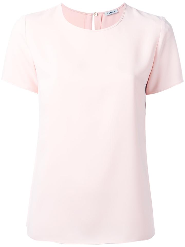 P.a.r.o.s.h. Slit Back T-shirt, Women's, Pink/purple, Polyester