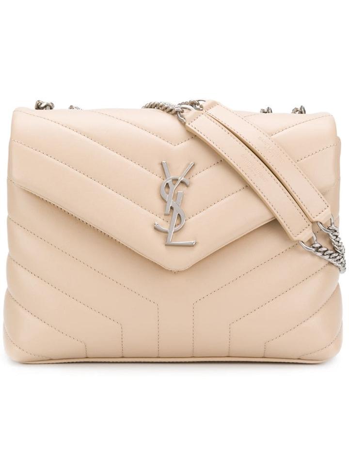 Saint Laurent Small Loulou Chain Bag - Neutrals