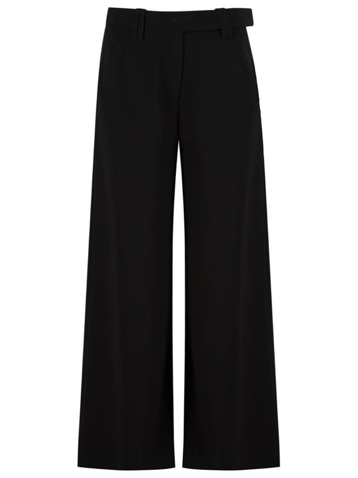 Gloria Coelho Palazzo Pants, Women's, Size: 36, Black, Polyester/acetate