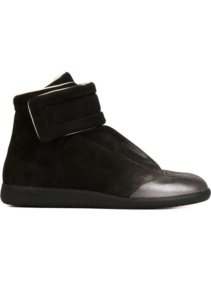 Maison Margiela Future Hi-top Sneakers, Men's, Size: 42, Black, Leather/suede/rubber