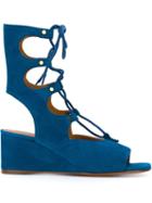 Chloé Wedged Lace Up Sandals