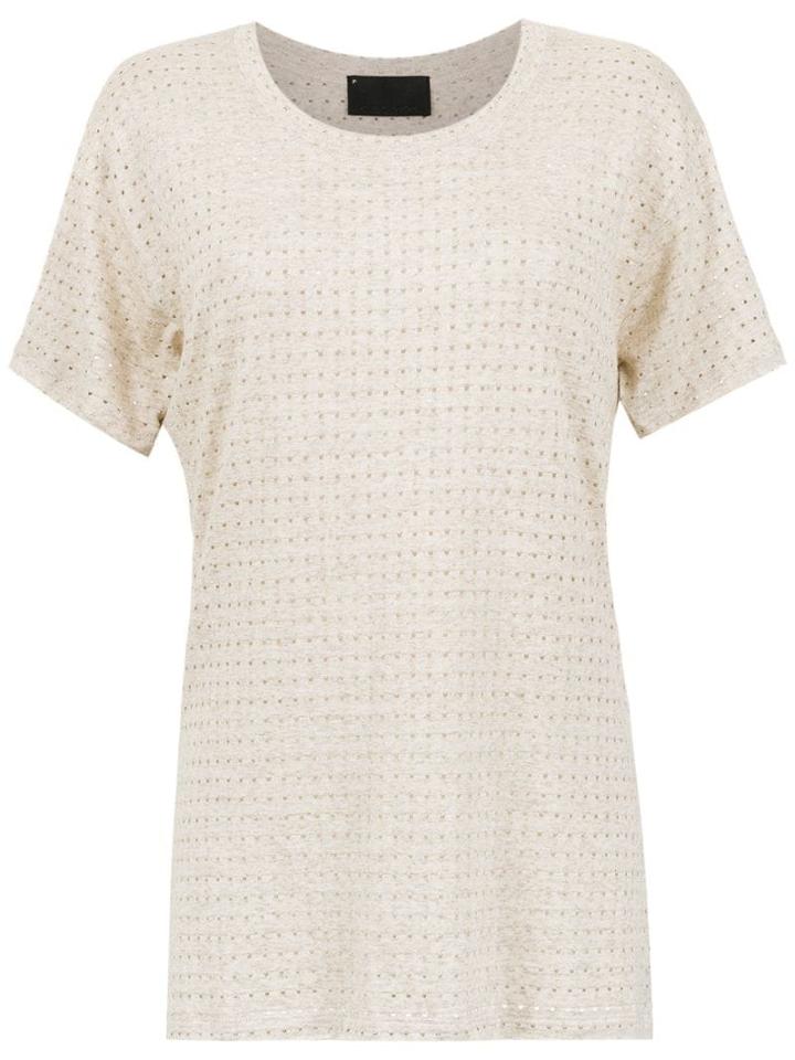 Andrea Bogosian Perforated T-shirts - Neutrals