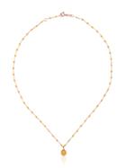 Gigi Clozeau Yellow Rg Bead Diamond And Rose Gold Necklace - Yellow &