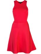 Cushnie Ribbed Flare Dress - Red