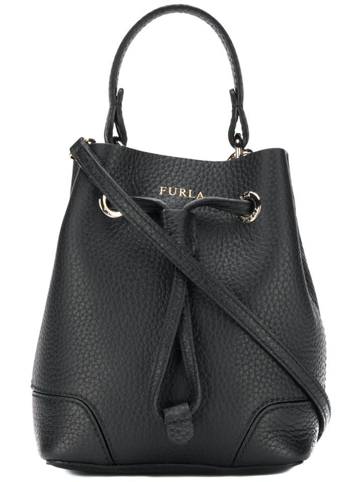 Furla Mini Stacy Bucket Bag - Black