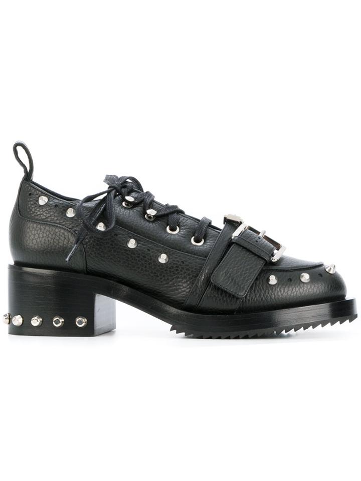 No21 Buckled Lace-up Boots - Black