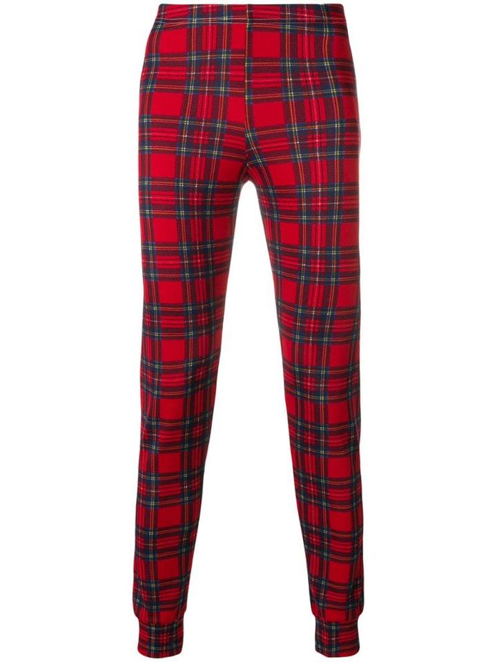 Comme Des Garçons Pre-owned Checkered Fitted Trousers