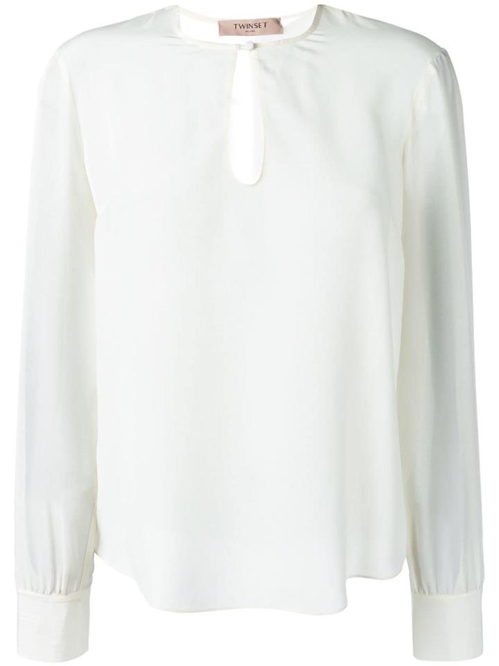 Twin-set Contrast Panel Blouse - White