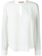 Twin-set Contrast Panel Blouse - White