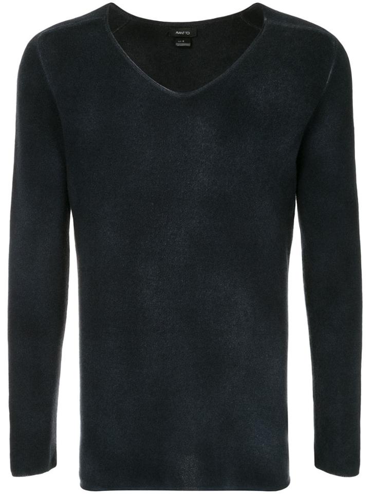 Avant Toi V-neck Sweater - Blue