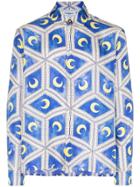 Casablanca Moonlight Tiles Printed Shirt - Blue