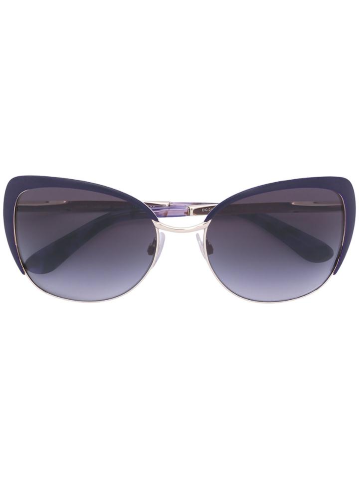 Dolce & Gabbana Eyewear Oversized Cat Eye Sunglasses - Pink & Purple