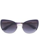 Dolce & Gabbana Eyewear Oversized Cat Eye Sunglasses - Pink & Purple