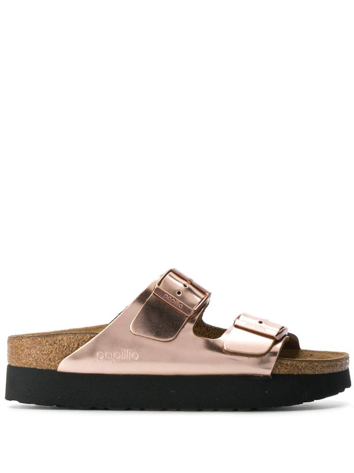 Birkenstock Arizona Platform Sandals - Gold