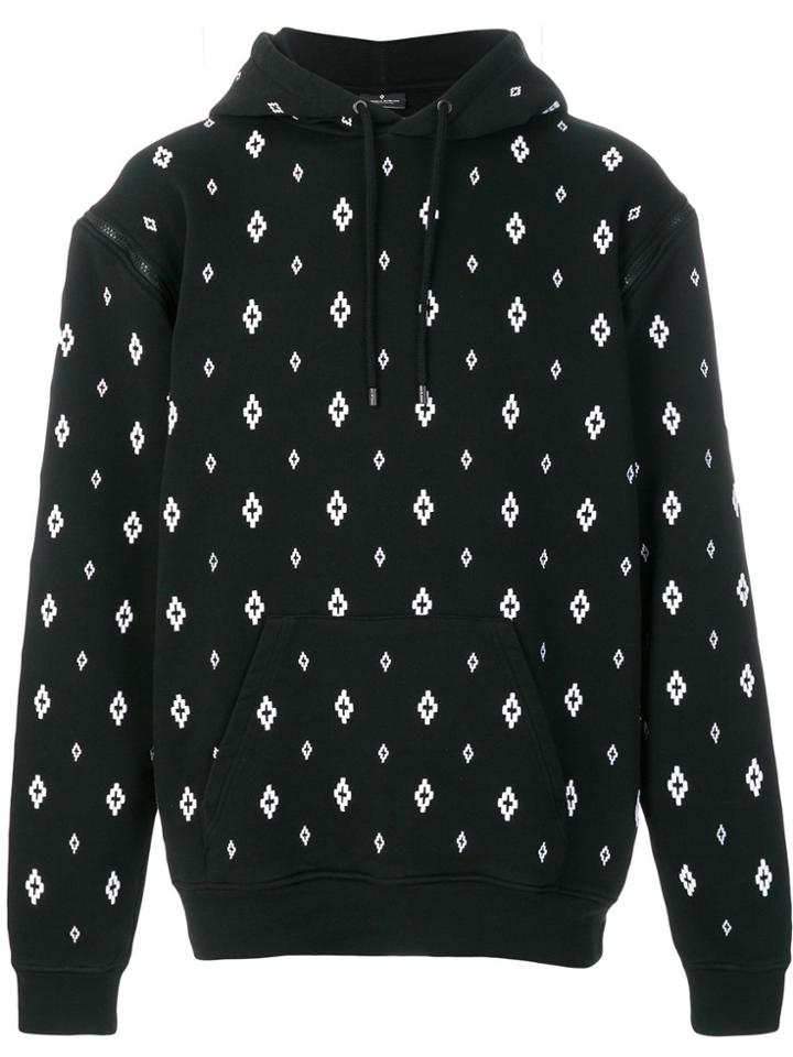 Marcelo Burlon County Of Milan Printed Hooded Sweatshirt - Black