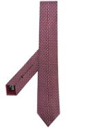 Giorgio Armani Logo Print Tie - Red